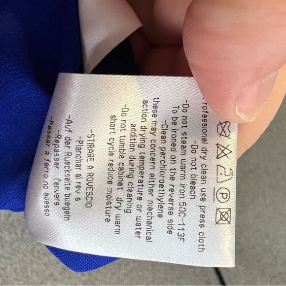 Sz 14(46 EUR) Giorgio Armani Cobalt Blue Beaded 100% Silk Halter Gown NWT $7,950 - Picture 16 of 17